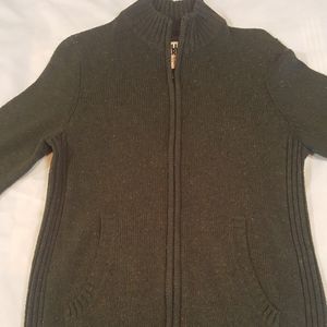 Men's wool zip up cardigan